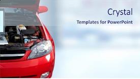  Presentation with car service - Slide set enhanced with car repair service background and a sky blue colored foreground