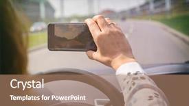  Presentation with record - Amazing presentation design having car risky driving behavior backdrop and a coral colored foreground