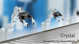  Presentation with digital car - Colorful slide deck enhanced with car robot - digital image of empty production backdrop and a light gray colored foreground