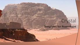  Presentation with rum - Slide set having car-safari-in-wadi-rum background and a coral colored foreground