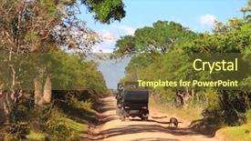  Presentation with car park - Audience pleasing presentation theme consisting of car safari in yala national backdrop and a tawny brown colored foreground