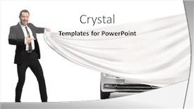  Presentation with car sales - Slide set with car-sales-manager-presenting background and a white colored foreground