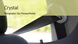  Presentation with car seat - PPT theme consisting of car security background and a blonde colored foreground