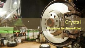  Presentation with car service - Amazing presentation theme having car-service-or-automobile-maintenance backdrop and a tawny brown colored foreground