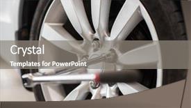  Presentation with car service - PPT theme having car service repair and maintenance background and a gray colored foreground