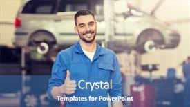  Presentation with mechanic car service repair maintenance - Colorful presentation theme enhanced with car service repair maintenance gesture backdrop and a teal colored foreground