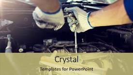  Presentation with mechanic car service repair maintenance - Audience pleasing PPT theme consisting of service repair maintenance and people backdrop and a yellow colored foreground