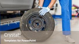  Presentation with mechanic car service repair maintenance - Presentation design with car-service-repair-maintenance background and a gray colored foreground