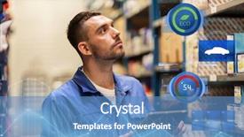  Presentation with mechanic tablet - Slides having car service repair maintenance background and a  colored foreground