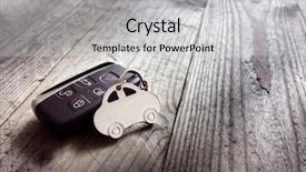  Presentation with remote - Slide set consisting of car shape keyring and keyless background and a light gray colored foreground