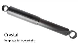  Presentation with shock absorber - Slides having car shock absorber isolated background and a white colored foreground