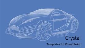  Presentation with car design - Colorful PPT layouts enhanced with car sketch original car design backdrop and a teal colored foreground