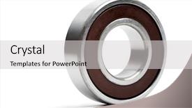  Presentation with car spare parts - Amazing PPT theme having car spare parts - ball bearing isolated on white backdrop and a light gray colored foreground