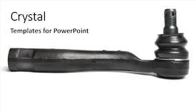  Presentation with octopus on isolated white - Beautiful theme featuring car spare parts - steering control tip isolated backdrop and a white colored foreground