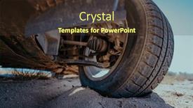  Presentation with suspension - Presentation theme enhanced with car-suspension-detailed-view-wide background and a tawny brown colored foreground