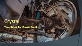  Presentation with suspension - Theme with car-suspension-detailed-view-wide background and a tawny brown colored foreground