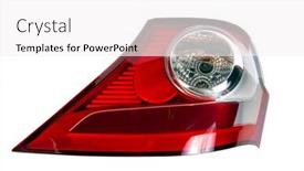  Presentation with car - Slide set featuring car-taillight-isolated-on-white background and a white colored foreground