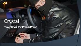  Presentation with intelligent car intelligent vehicle and - Cool new presentation theme with car thief breaks the ignition backdrop and a dark gray colored foreground