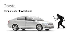  Presentation with clothes - Presentation theme with car-thief-in-black-clothes background and a white colored foreground