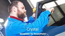  Presentation with automobile - Slides having car-tinting-automobile-mechanic-technician background and a teal colored foreground