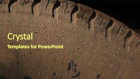  Presentation with dirt car - Beautiful presentation theme featuring car tire covered in dirt backdrop and a tawny brown colored foreground