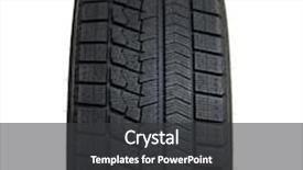  Presentation with tire - PPT layouts enhanced with car tire isolated on white background and a dark gray colored foreground