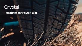  Presentation with tire - PPT layouts enhanced with car-tire-offroad-close-up background and a wine colored foreground