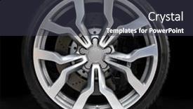  Presentation with tire - Presentation enhanced with car-tire-ready-for-advertisement background and a dark gray colored foreground