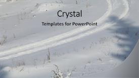  Presentation with tracks - Presentation enhanced with car tire tracks in snow background and a light gray colored foreground