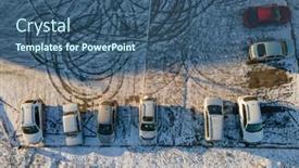  Presentation with car drift - Colorful slide set enhanced with car-tracks-in-the-snow backdrop and a ocean colored foreground