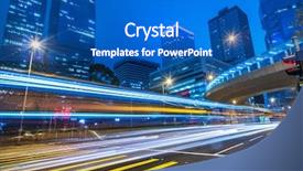  Presentation with hongkong - Slides featuring diminishing - car trails on the high background and a teal colored foreground