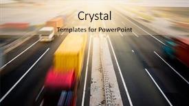  Presentation with strength motion - PPT theme with car trucks - motion blurred truck background and a lemonade colored foreground