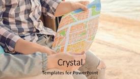  Presentation with navigation - Cool new theme with car trunk near river backdrop and a  colored foreground