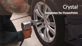  Presentation with impact - PPT layouts featuring mechanic working on car using background and a tawny brown colored foreground