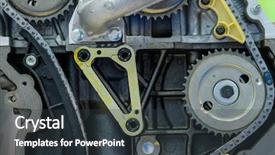  Presentation with train - Colorful theme enhanced with car valve train close up backdrop and a tawny brown colored foreground