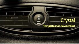  Presentation with car air conditioning - Presentation theme having car ventilation system air conditioning background and a tawny brown colored foreground