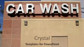  Presentation with car wash - Presentation theme with car-wash-sign background and a coral colored foreground