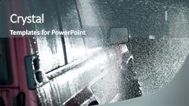  Presentation with car wash - Amazing PPT theme having car wash backdrop and a ocean colored foreground