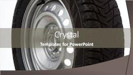  Presentation with tire - PPT layouts featuring car-wheel-and-winter-studded background and a gray colored foreground