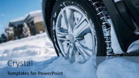  Presentation with season - PPT theme having car-wheel-in-snow background and a  colored foreground