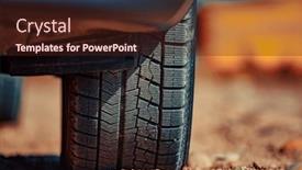  Presentation with wheel - Presentation featuring car-wheel-on-sand-close background and a wine colored foreground