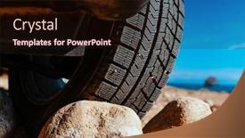  Presentation with stones - Slide deck enhanced with car-wheel-standing-on-stones background and a wine colored foreground