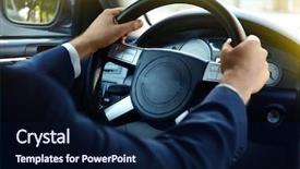  Presentation with music man in suit - Audience pleasing slides consisting of clothing drive - man in suit on driving backdrop and a  colored foreground