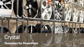  Presentation with automobile - Presentation theme enhanced with car wheels in automobile background and a tawny brown colored foreground