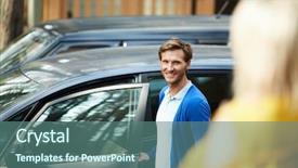  Presentation with leave - Amazing presentation having car while going to leave backdrop and a ocean colored foreground