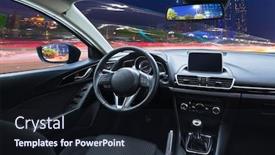  Presentation with city night - Cool new presentation theme with car-windscreen-with-big-city backdrop and a wine colored foreground