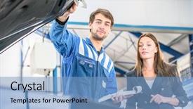  Presentation with car business - Amazing slide deck having car with an order form backdrop and a light blue colored foreground