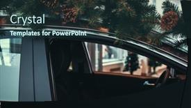  Presentation with dealership - Slide set enhanced with car-with-christmas-tree background and a tawny brown colored foreground