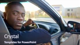  Presentation with confidence - Slides enhanced with car with confidence and pride background and a navy blue colored foreground