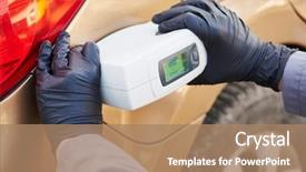  Presentation with scanner - PPT layouts enhanced with car with paint matching background and a  colored foreground